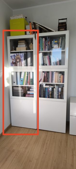 Witryna biała Besta Ikea Glassvik 1 sztuka, lewa