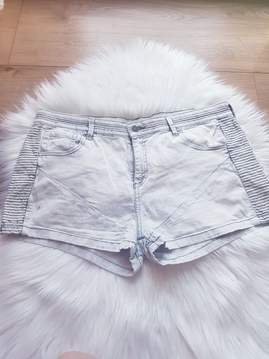 Bawelniane Szorty spodenki damskie  dzinsowe z z wysokim stanem roz.XL