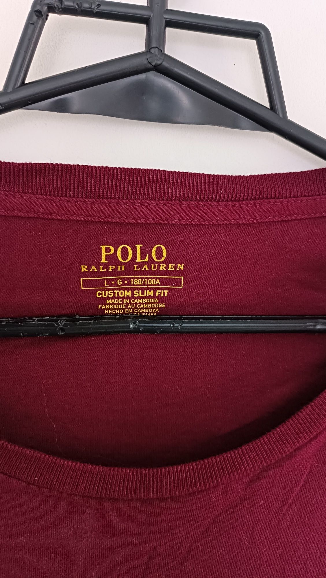 Longsleeve bawełniany Polo Ralph Lauren roz  L/G