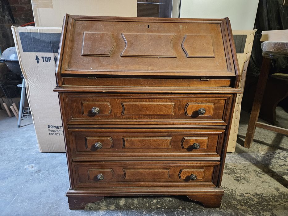 Sekretarzyk drewniany antyczny stary biurko