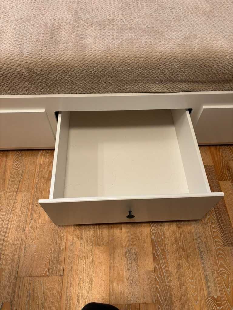 łóżko hermes  IKEA (HERMES) z 3 szufladami stan idealny