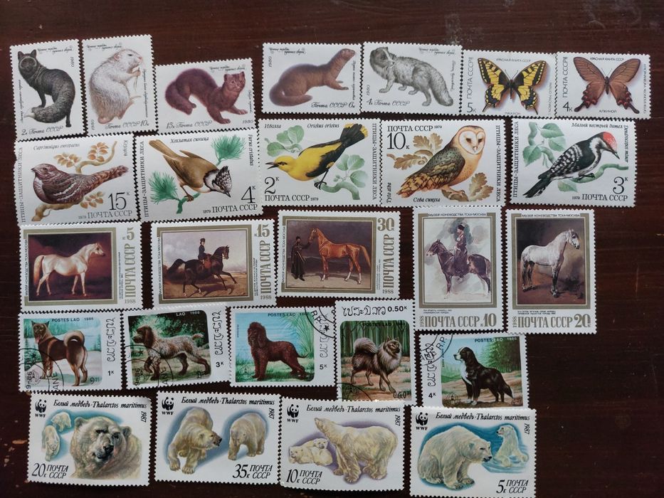 Марки почтовые флора, фауна