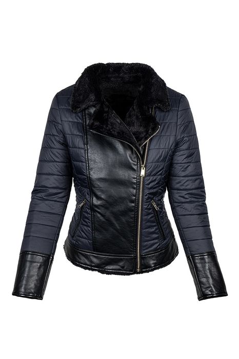 Жіночі зимова куртка двухстороння Guess косуха авіатор