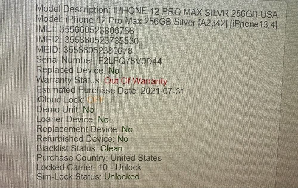 Плата  iPhone 12 Pro Max 256 з фейс айді, без айклауда неверлок