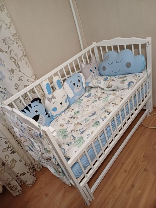 Продам ліжечко+матрац, з бортиками в ідеальному стані! Можна по окремо