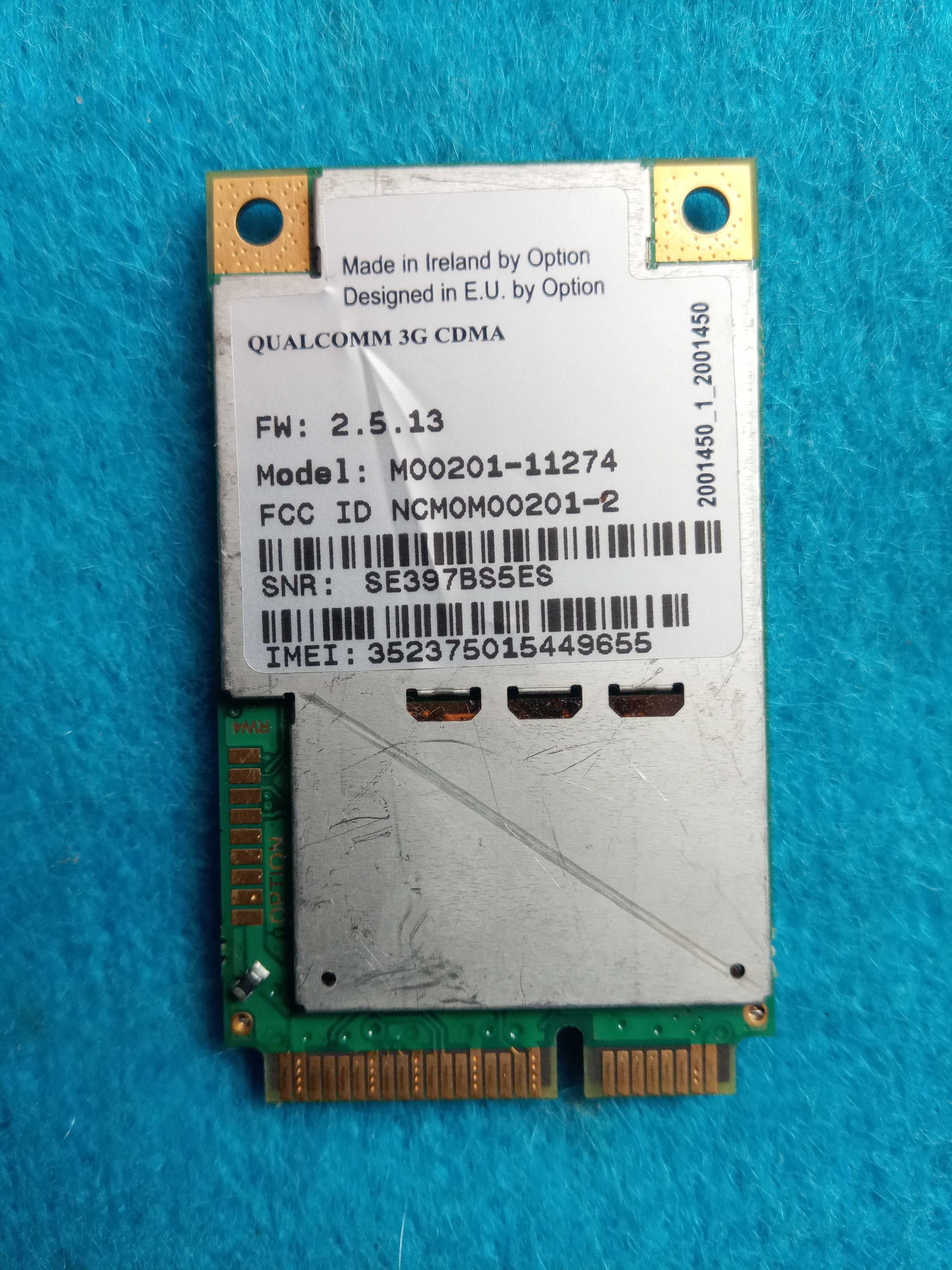 Modem 3G HSDPA wew M00201 11274 miniPCI DO LAPOPA