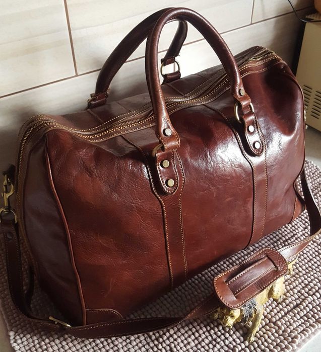 Шкіряна велика подорожня сумка ALESSIA ORIGINAL Італія