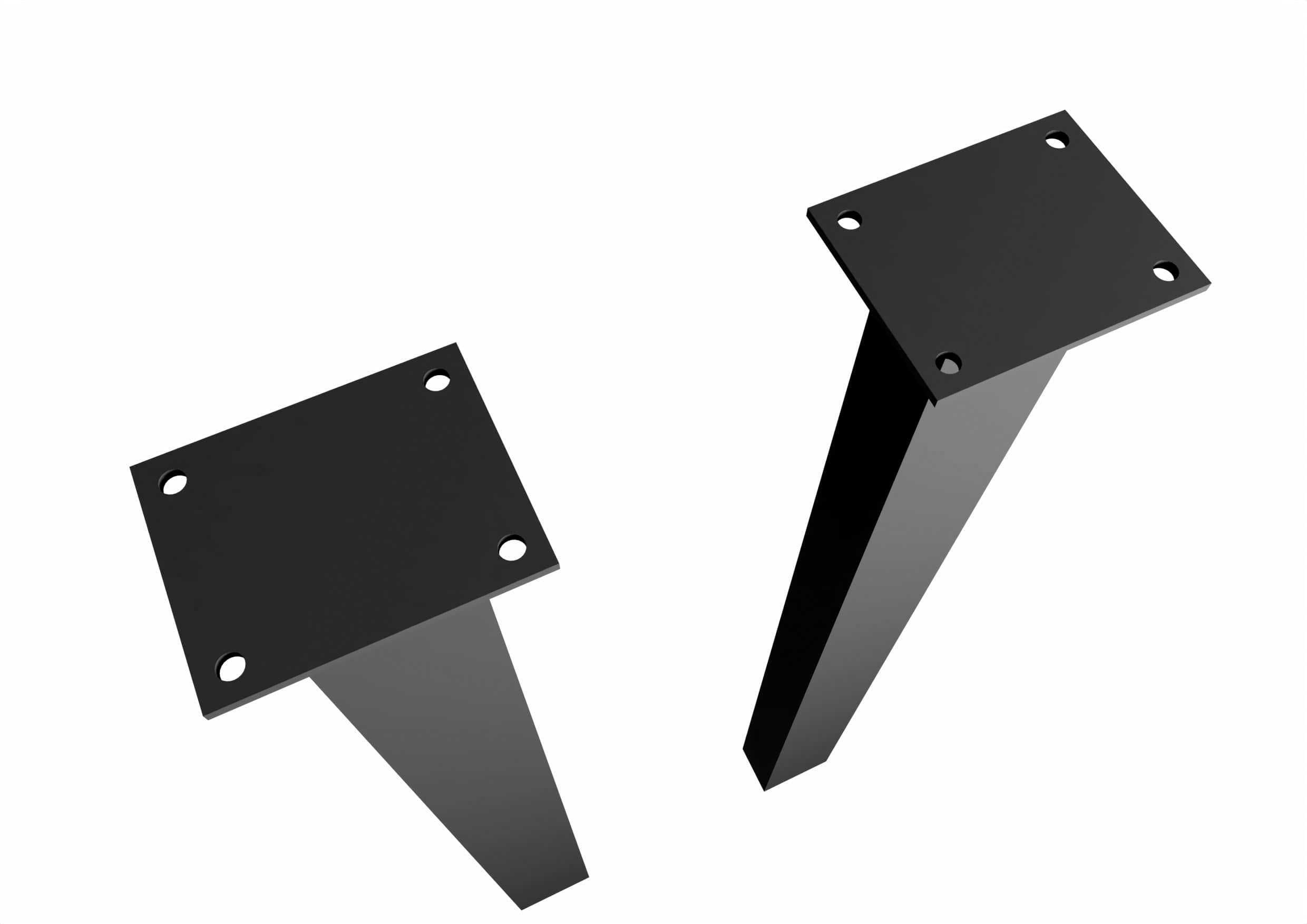 Nowoczesne nogi metalowe proste z profilu 6x4 cm wys.70 cm