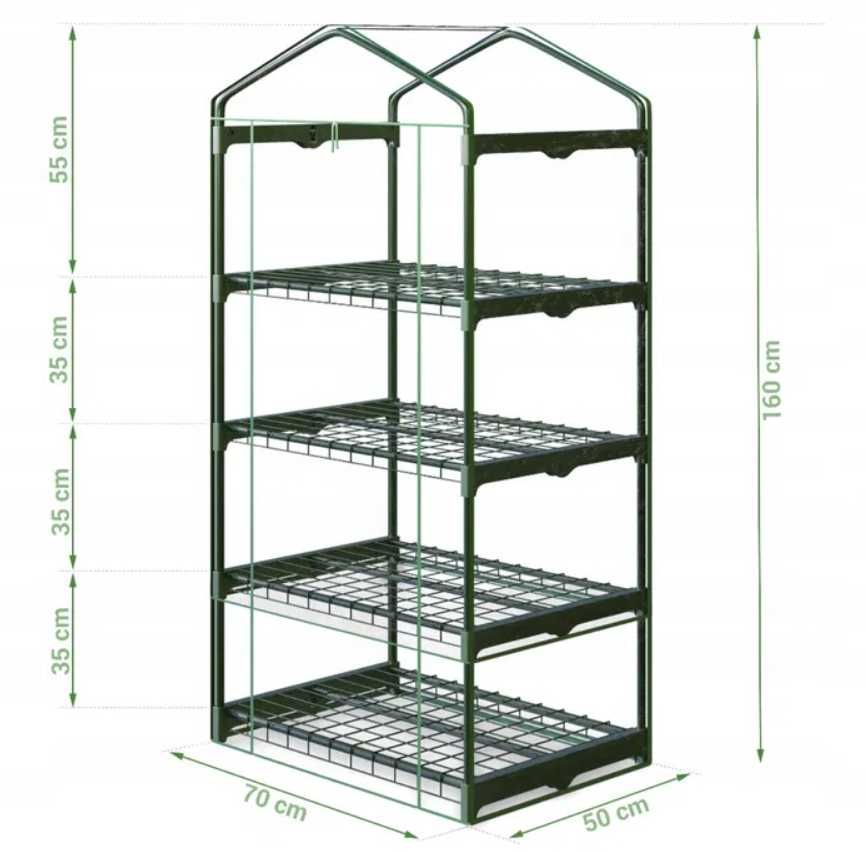 Szklarnia ogrodowa balkonowa 4 półki na kwiaty