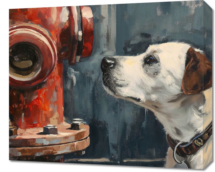 Obraz 60x50cm Kumpel przy Hydrancie