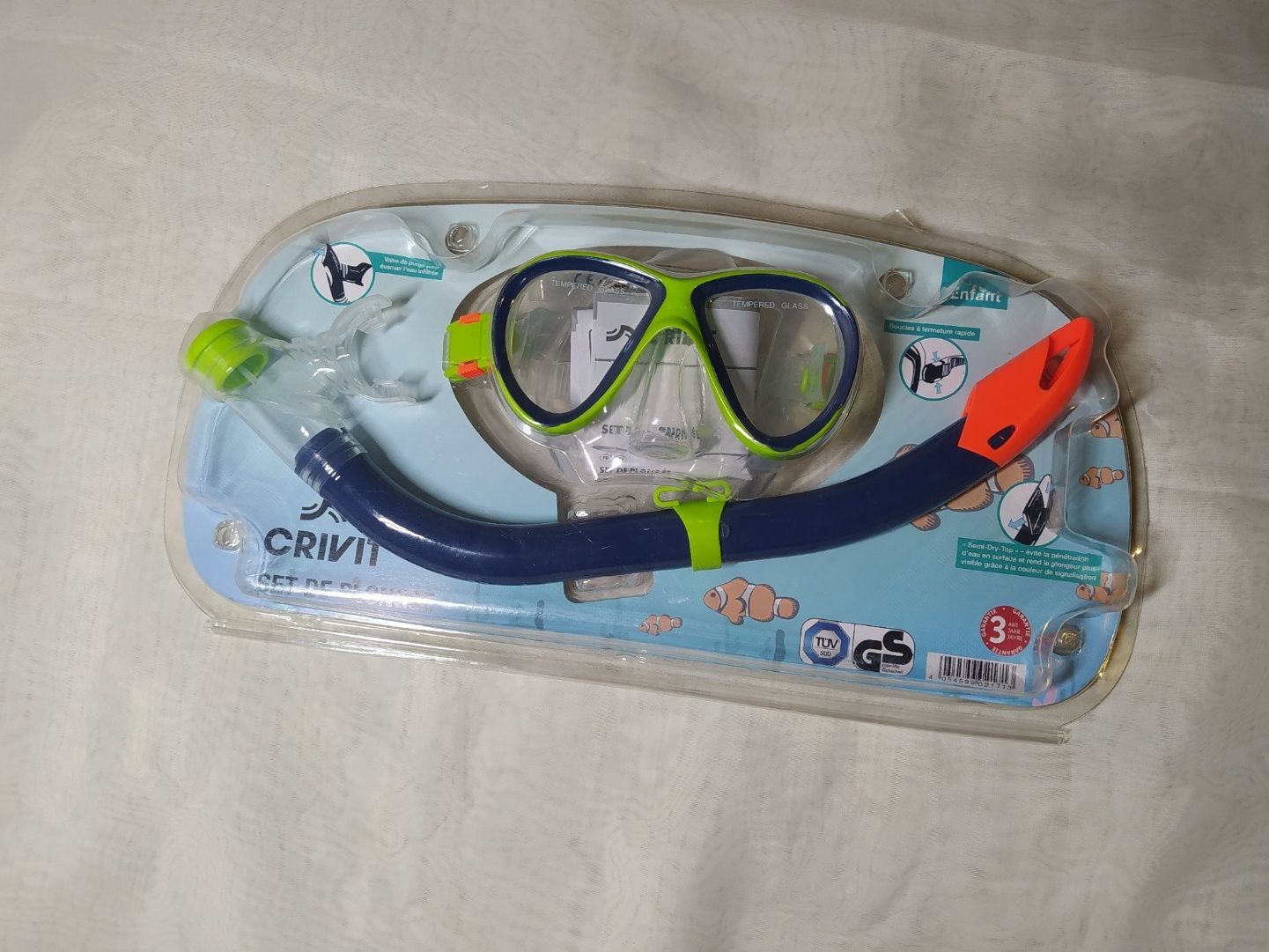 Набір для підводного плавання маска + трубка Crivit