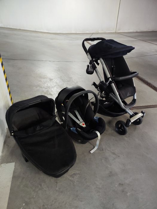 Wózek 3w1 Quinny Buzz Xtra czarny (gondola, spacerówka,fotelik)