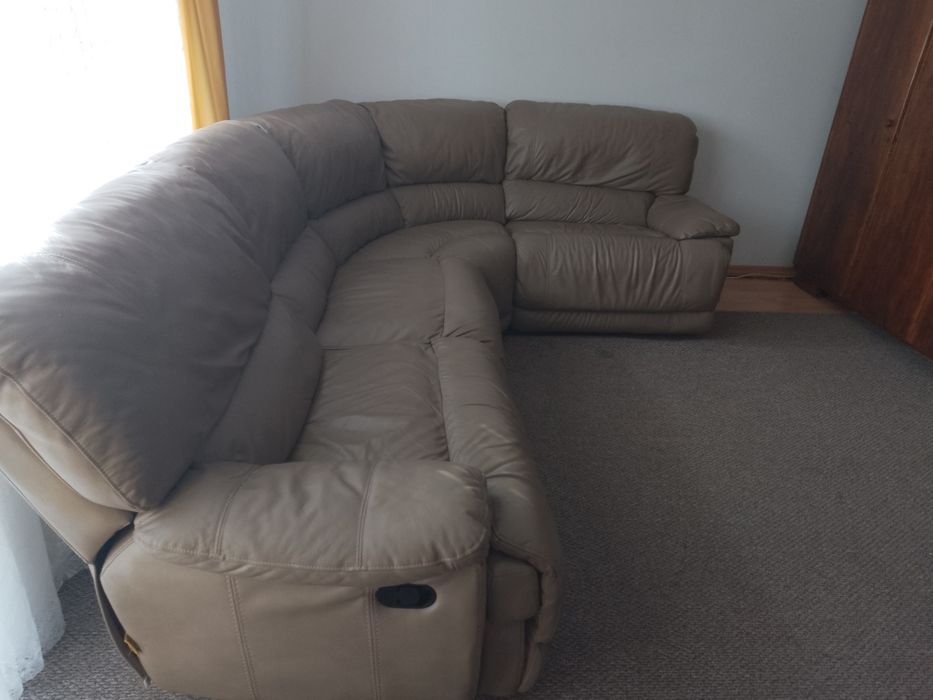 Narożnik z f relaks Skóra naturalna