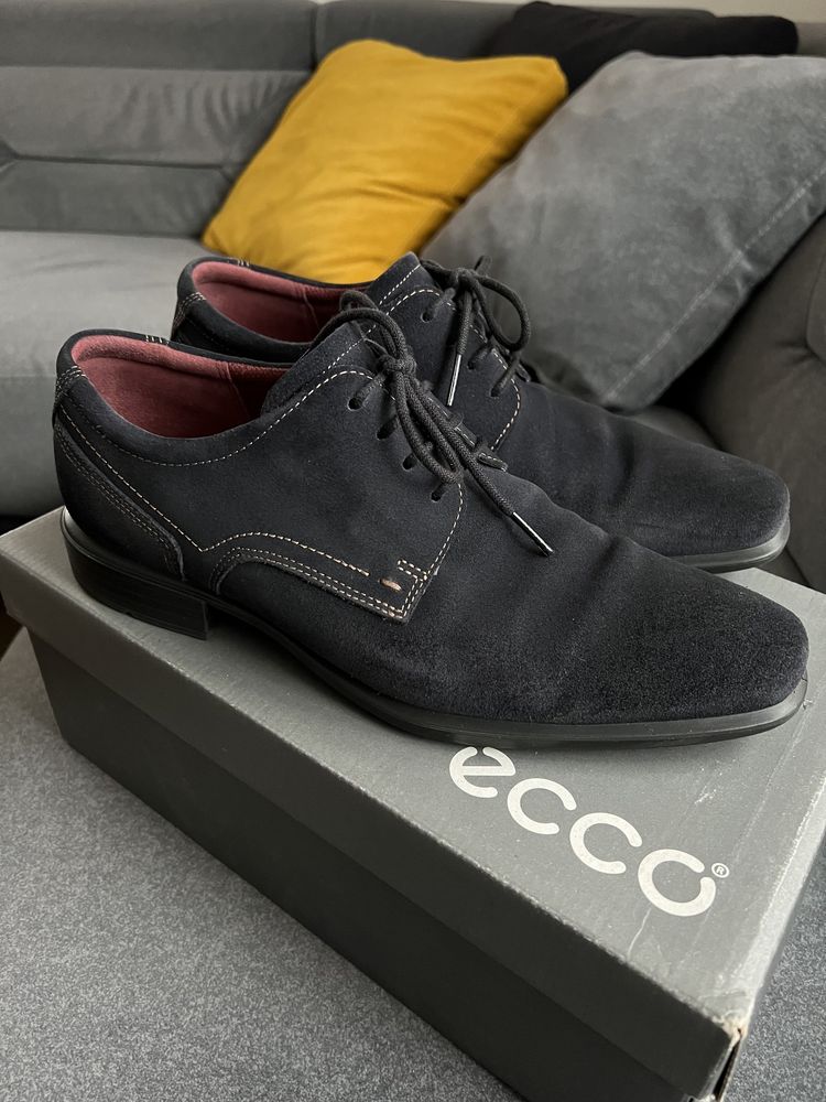 ECCO Cairo 42 kolor navy marine zamsz