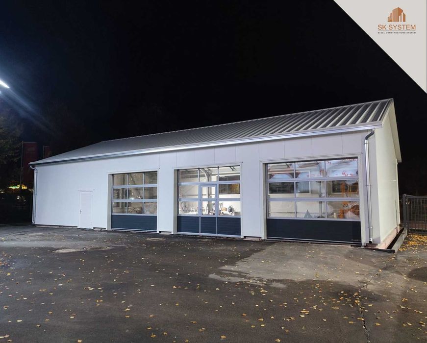 Hala 220 m2 stalowa magazyn warsztat płyta konstrukcja SK SYSTEM