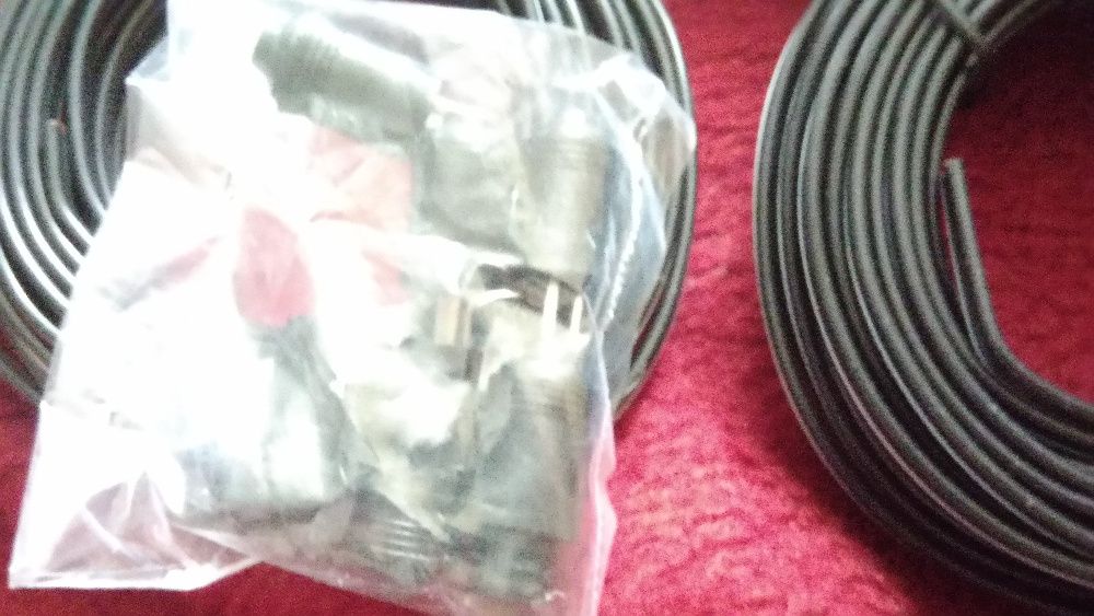 Komplet kabel 2x10m i wtyczki do wiezy z Niemiec NOWE