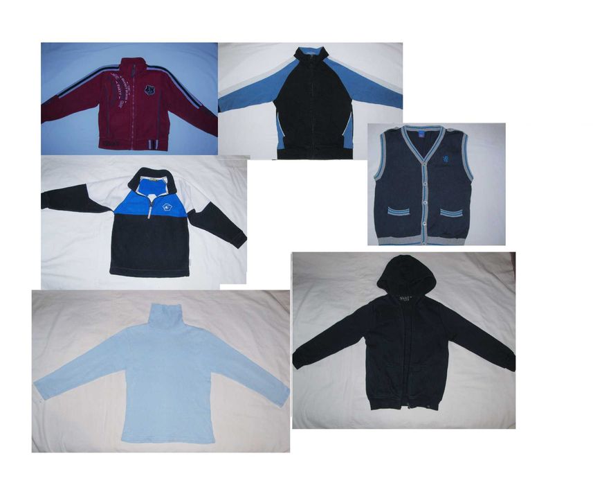 Одежда на мальчика кофты флисовые и х/б, гольф жилетка на 5-6-7 лет