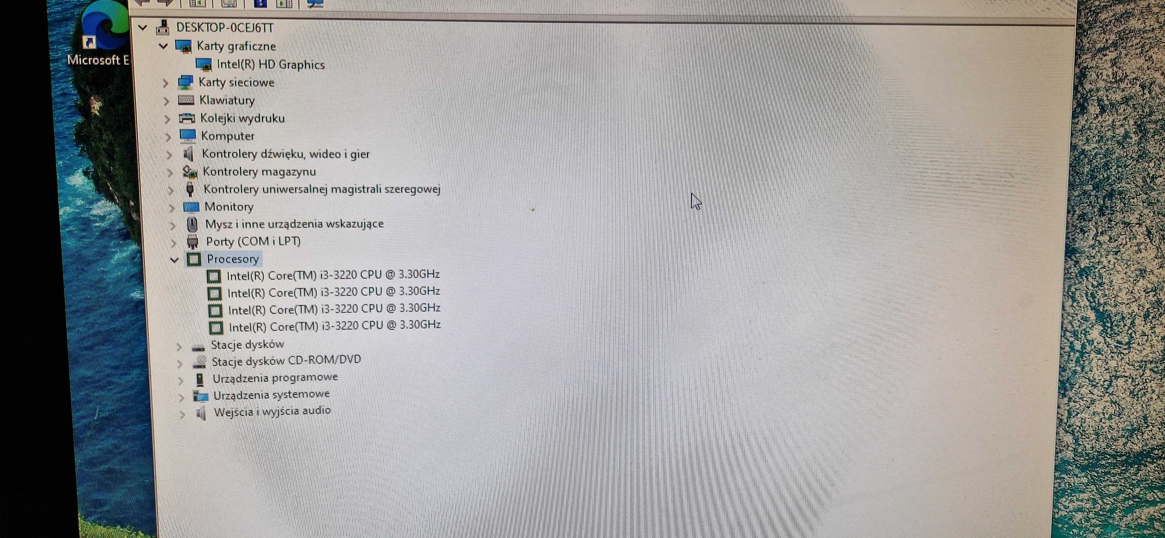 Firmowy Komputer Intel i3 z monitorem, klaw. i myszką, Windows10