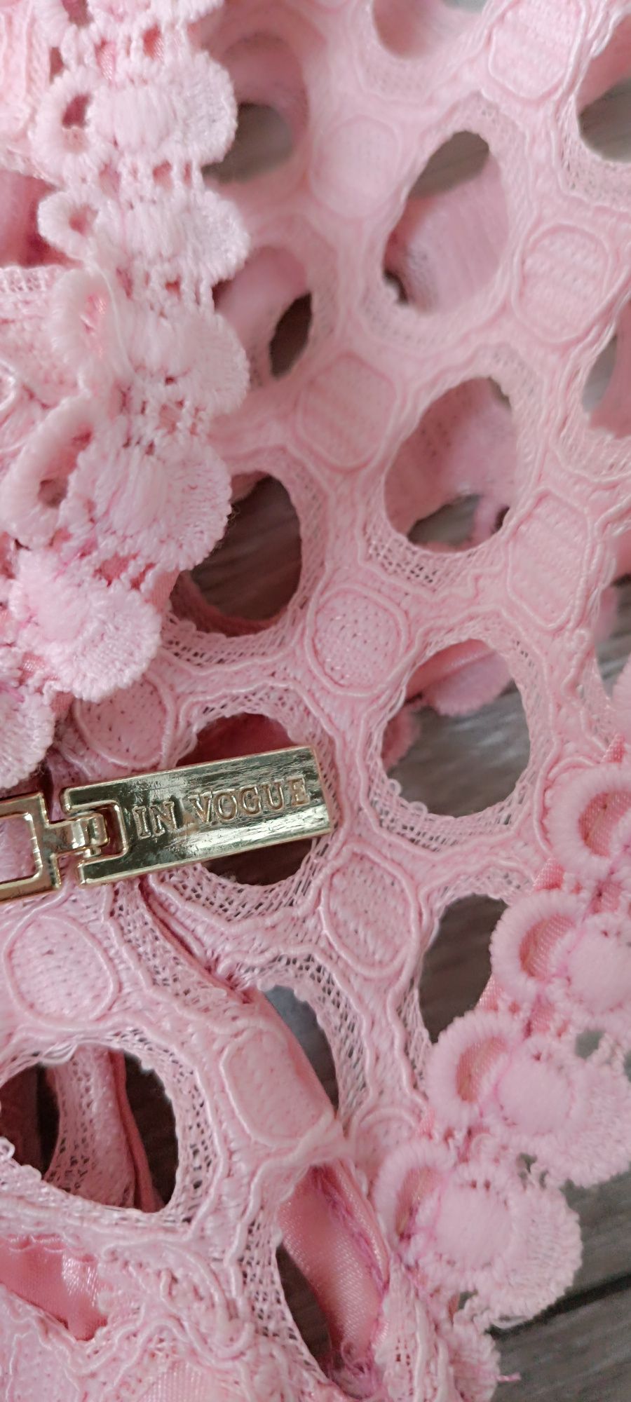 Sukienka koktajlowa różowa letnia M L 38 40 koronkowa elegancka