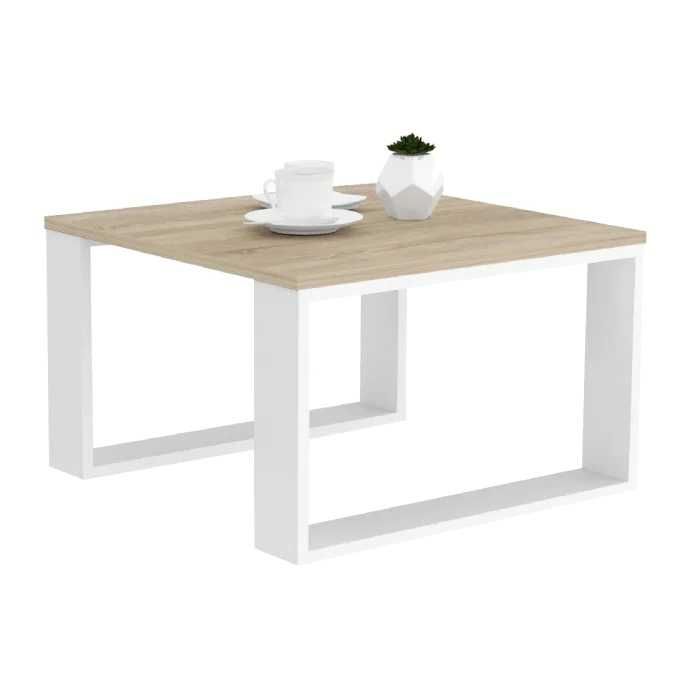Ława / Stolik Paula w kolorze białym oraz sonoma mix | Mat