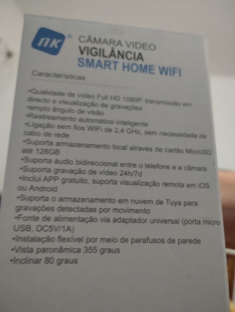 Câmera de vigilância Smart Home WiFi