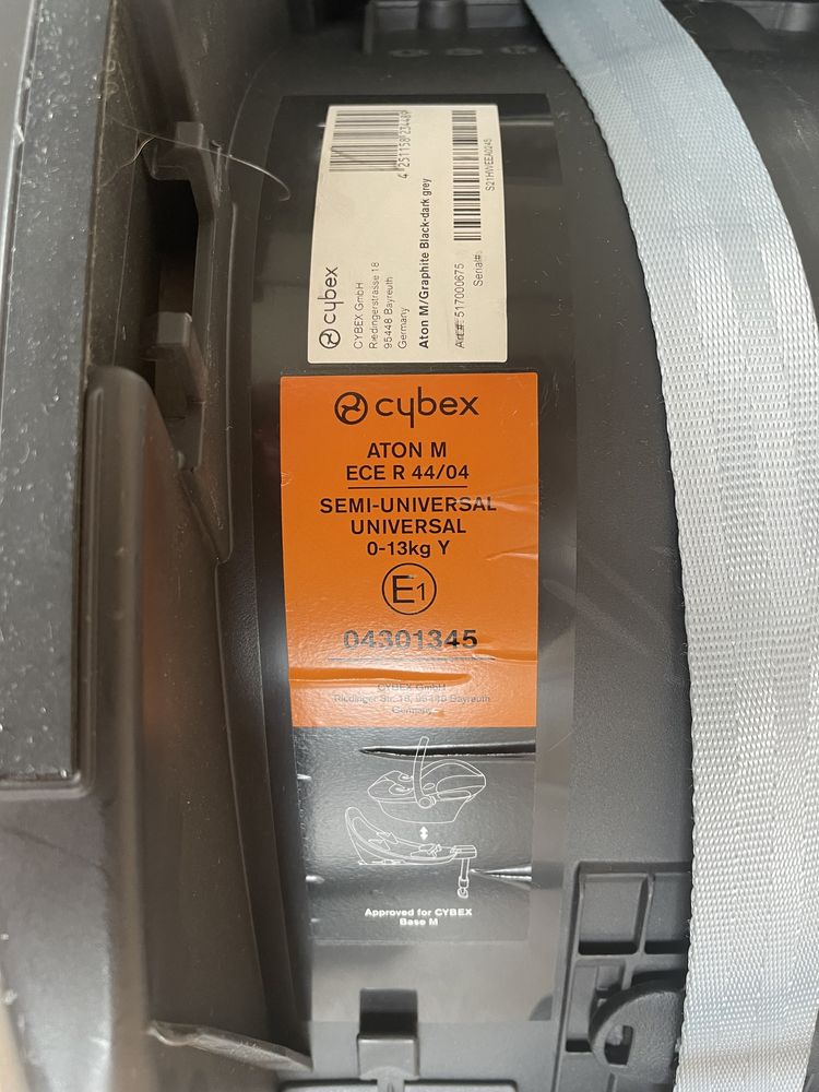 Cybex fotelik 0-13 kg AtonM grafitowo-czarny Aton M