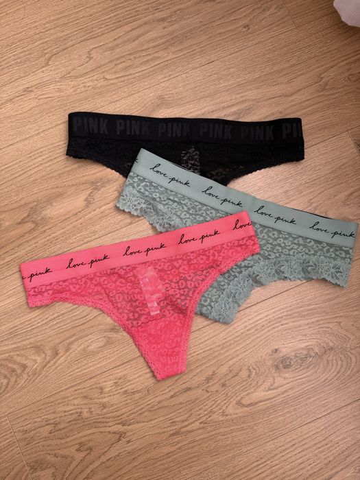 мереживні трусики Victoria's Secret Lace Thong Panties