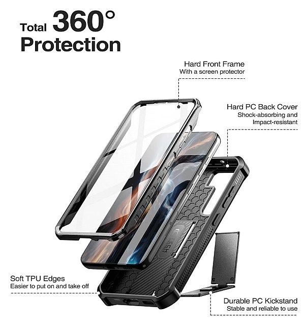 Etui Pancerne Kevlar Pro Braders do Samsung Galaxy S23 Black
