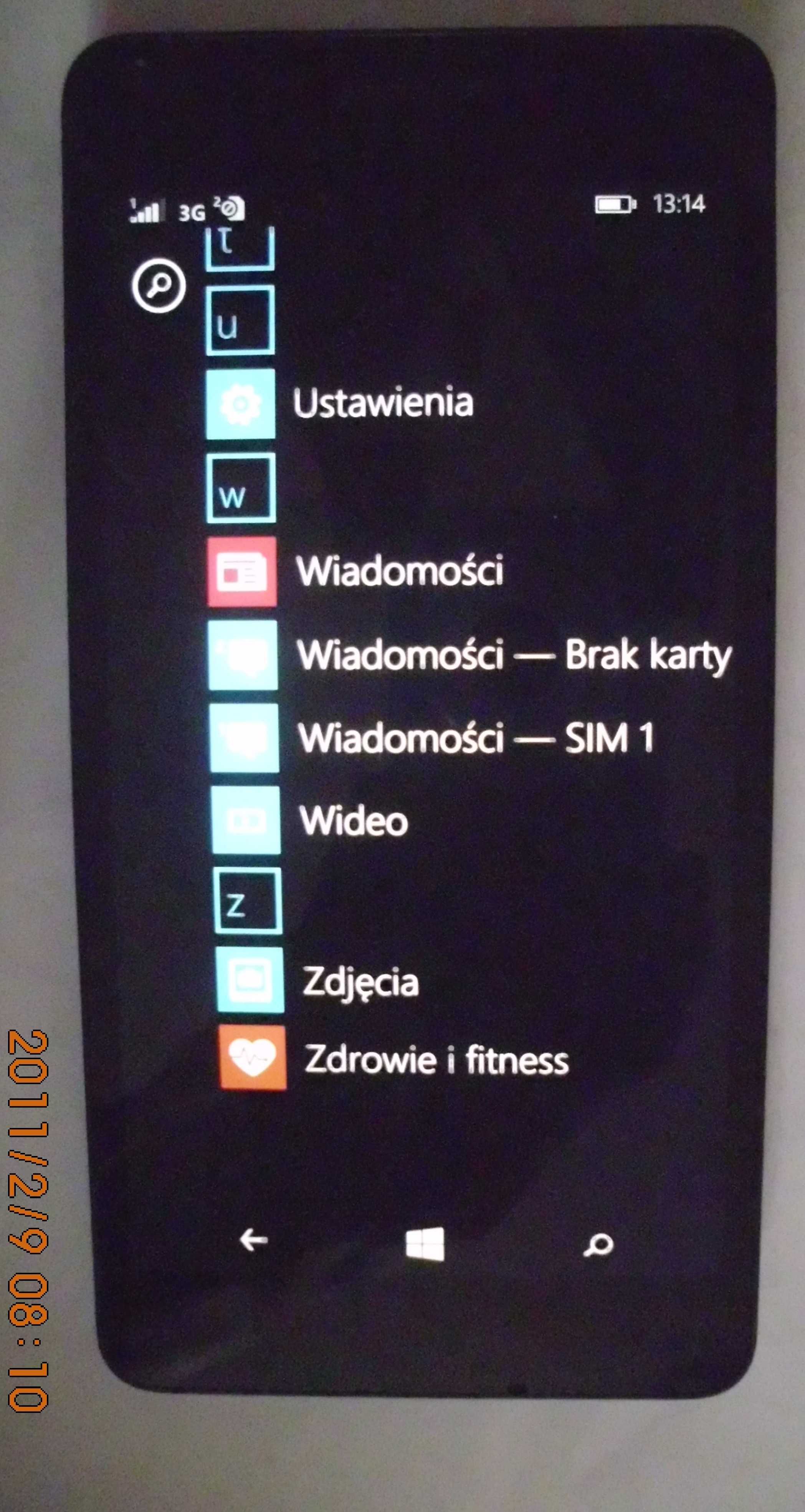 smartfon Microsoft 640 LTE stan jak nowy,na 2 karty sim.pamięć 8Gb ...