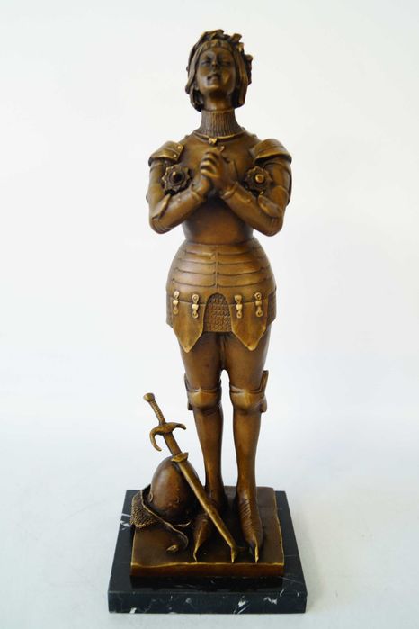 Rzeźba Joanna d'Arc Dziewica Orleańska Figura Rzeźba z Brązu