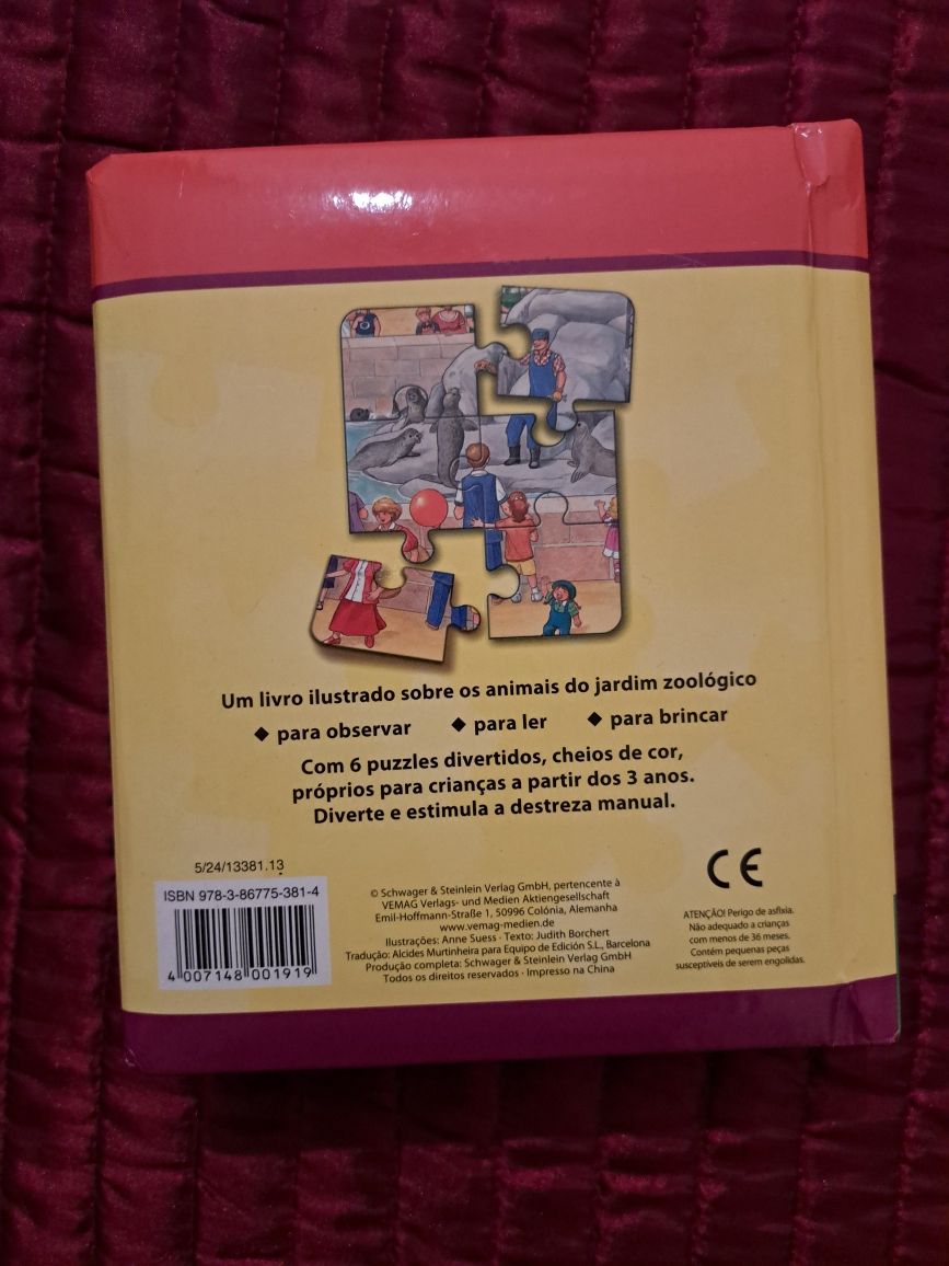 Livro dos puzzles - Os animais do jardim zoológico