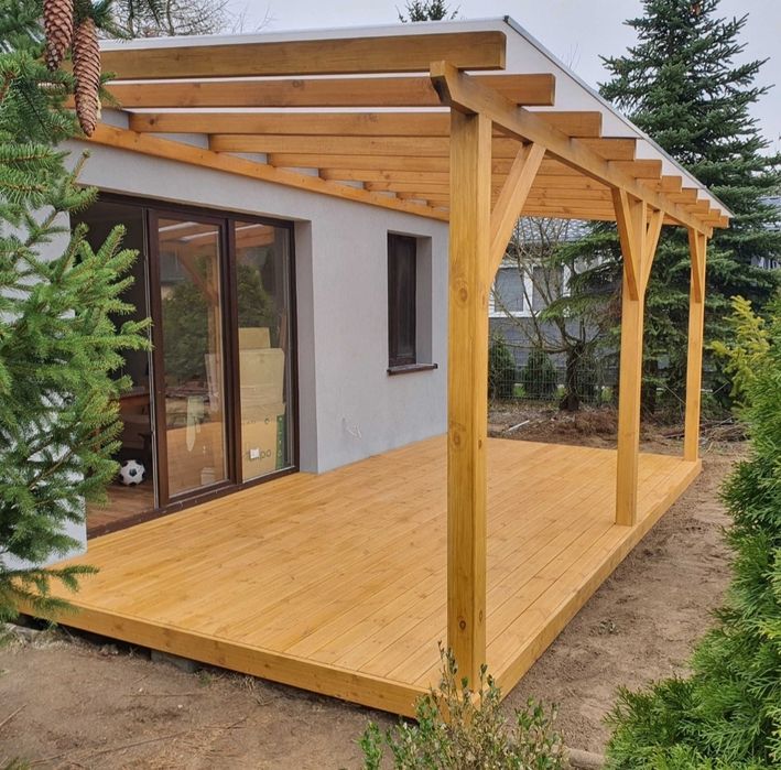 Tarasy drewniane-kompozytowe, wiaty, zadaszenia Wroclaw