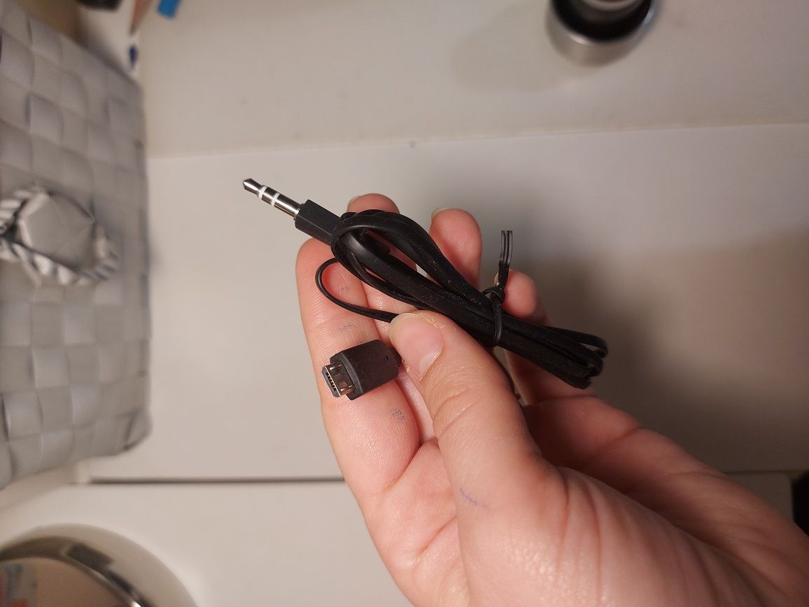 Kabel USB-B do AUX, minijack płaski kabel