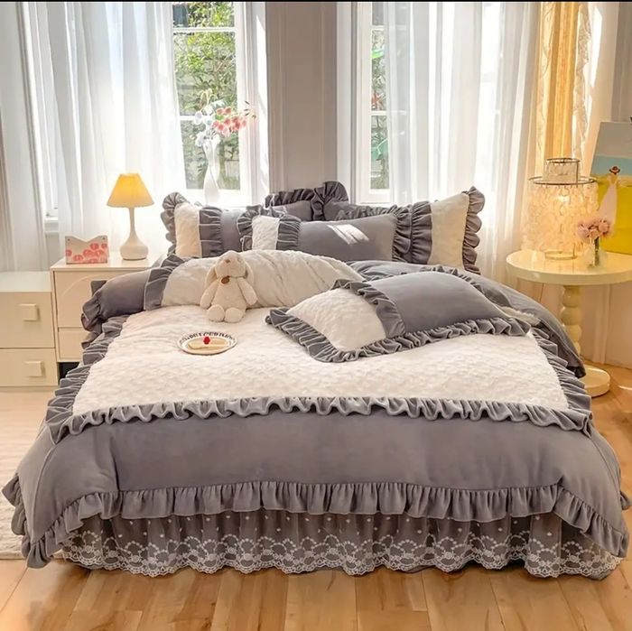 Постільна білизна! Розкішний набір! комплект 4 шт. Дуже тепленький!