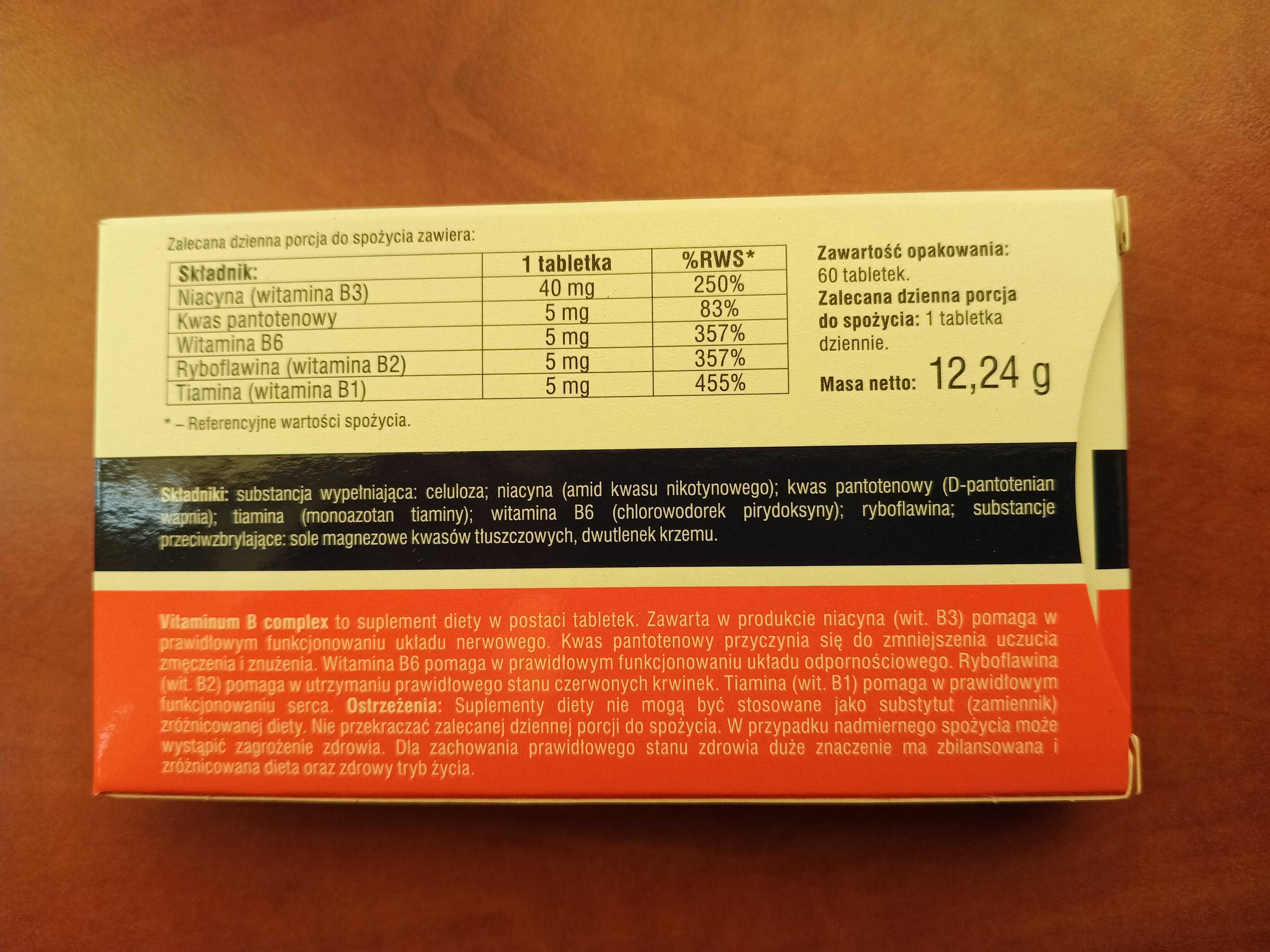Witamina B complex 60 tabletek