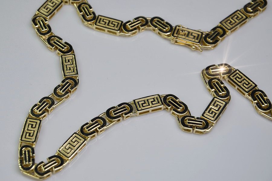Złoty łańcuszek 14k Królewski + Versace 100g WYJĄTKOWY cc050y K