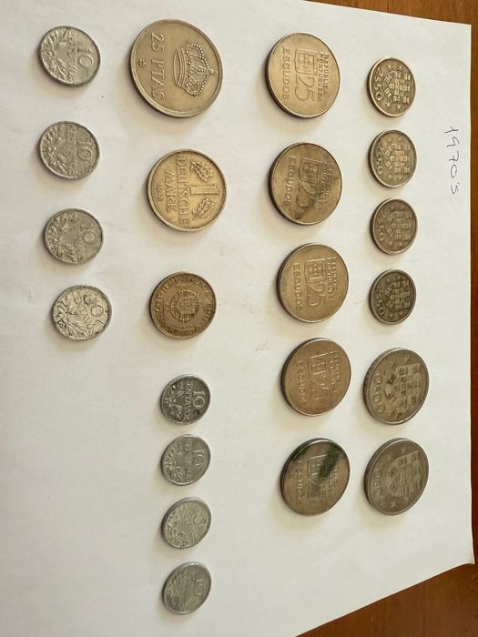 Moedas e notas antigas