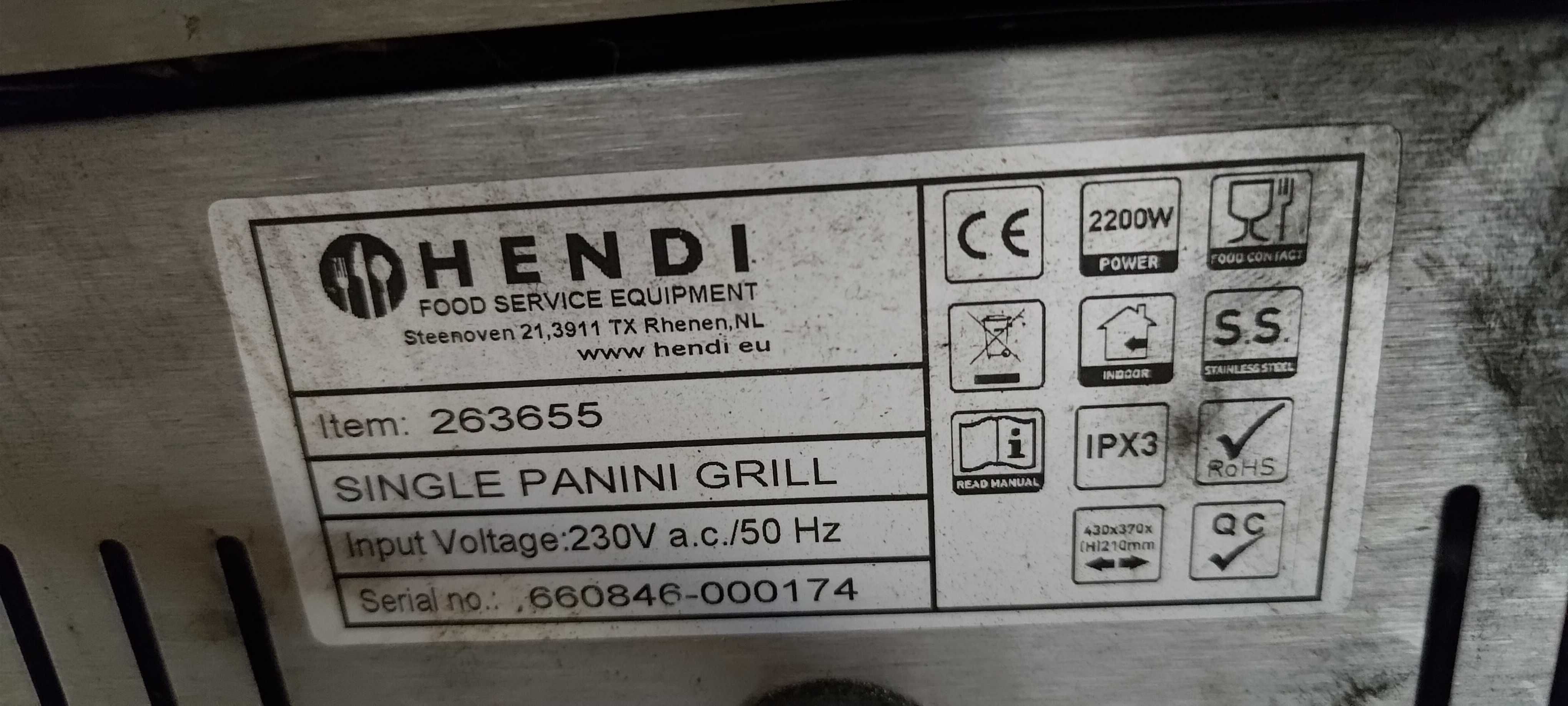 HENDI Grill kontaktowy PANINI kebab