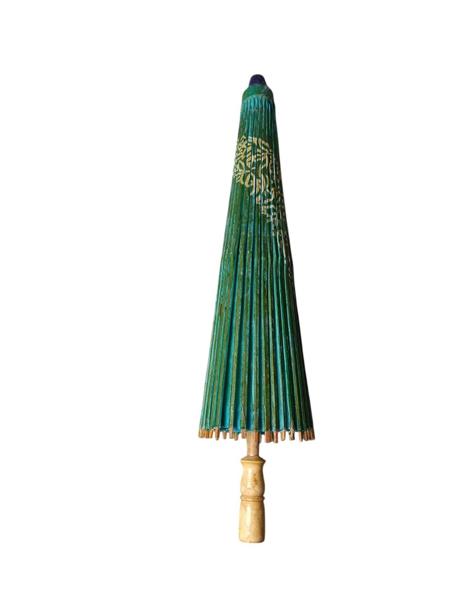 60s Traditional Chinese Oil Paper Cosplay Zdobiony Parasol Vintage