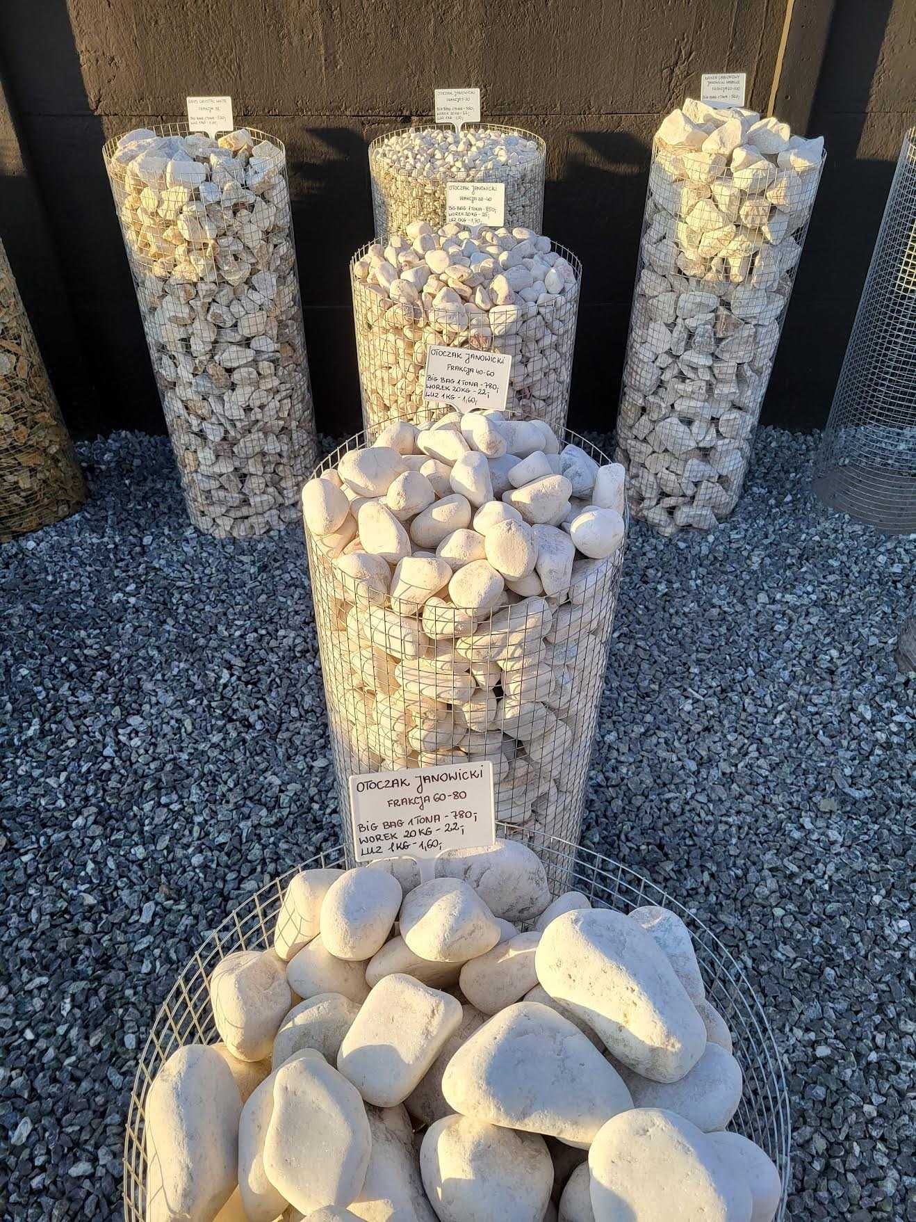 Kamień gabion 80-120 czerwony gnejs Kamienie ogrodowe dekor ozdobne