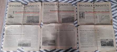 Niemcy Danzig faszystowskie gazety Danziger vorposten, rzesza 1941r