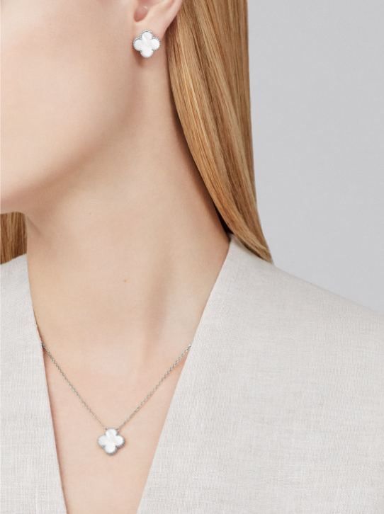Van Cleef / ван клиф, набор, серьги, подвеска