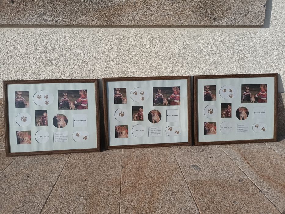 3 Quadros para colocar Fotografias