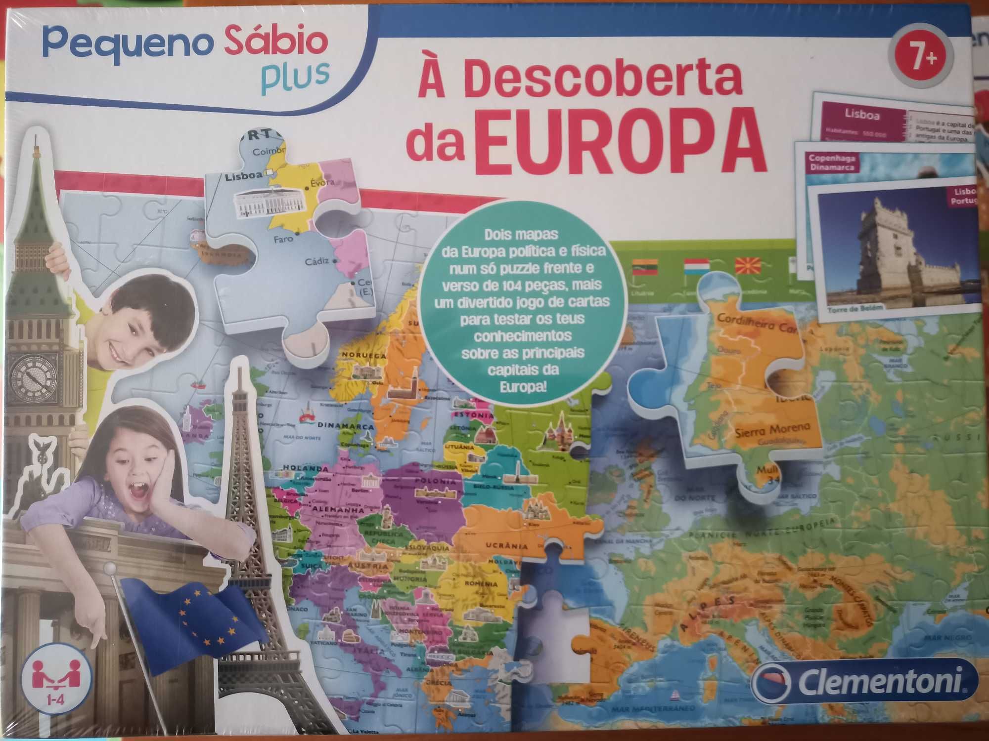 Puzzles: À Descoberta de Portugal / Europa; Spider Man; Patrulha Pata