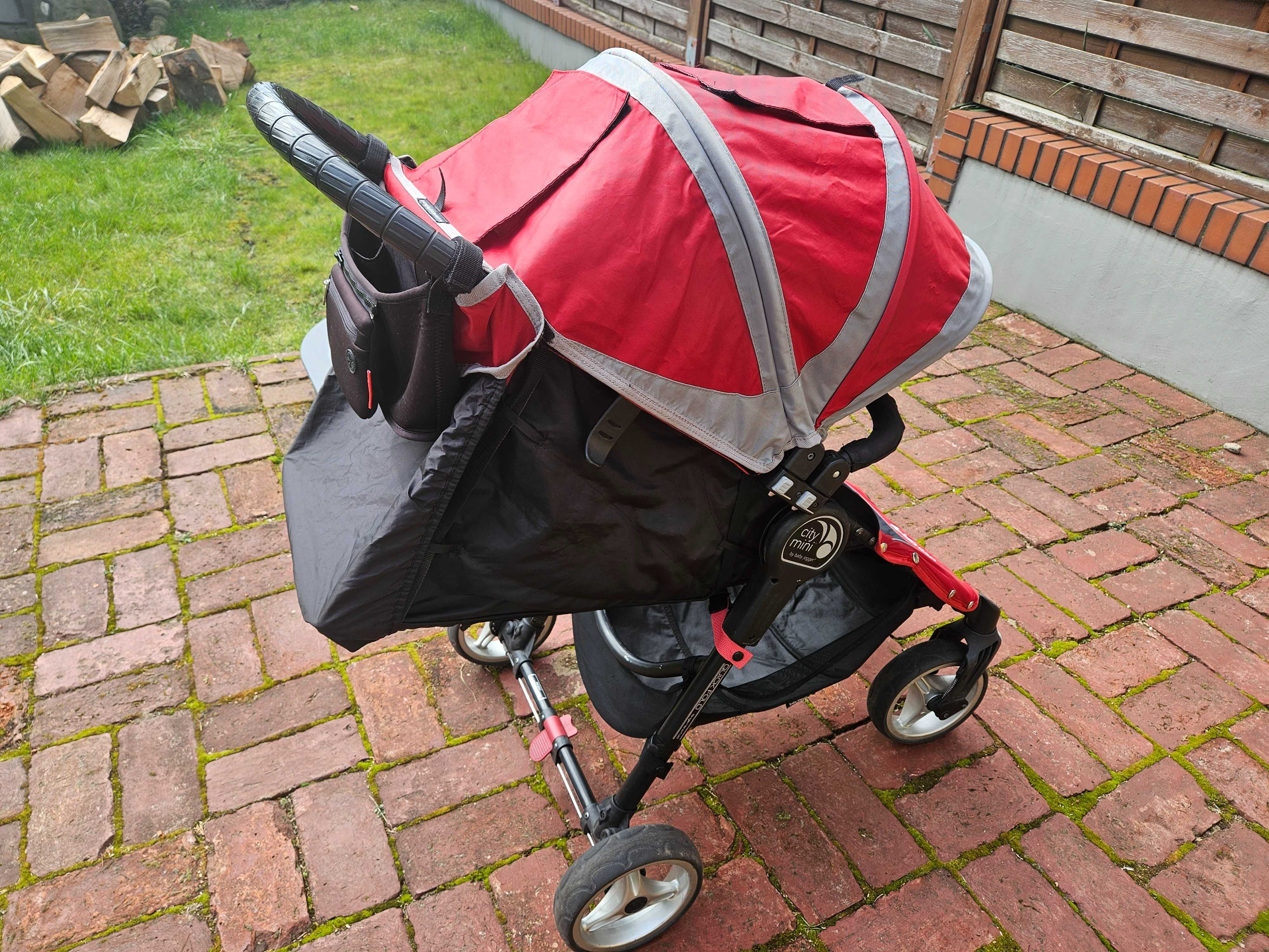 Wózek spacerówka Baby jogger City Mini 4W koła + akcesoria