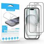 folia ceramiczna do iphone 15 plus błyszczące szkło 0,24 mm 9d 2 szt