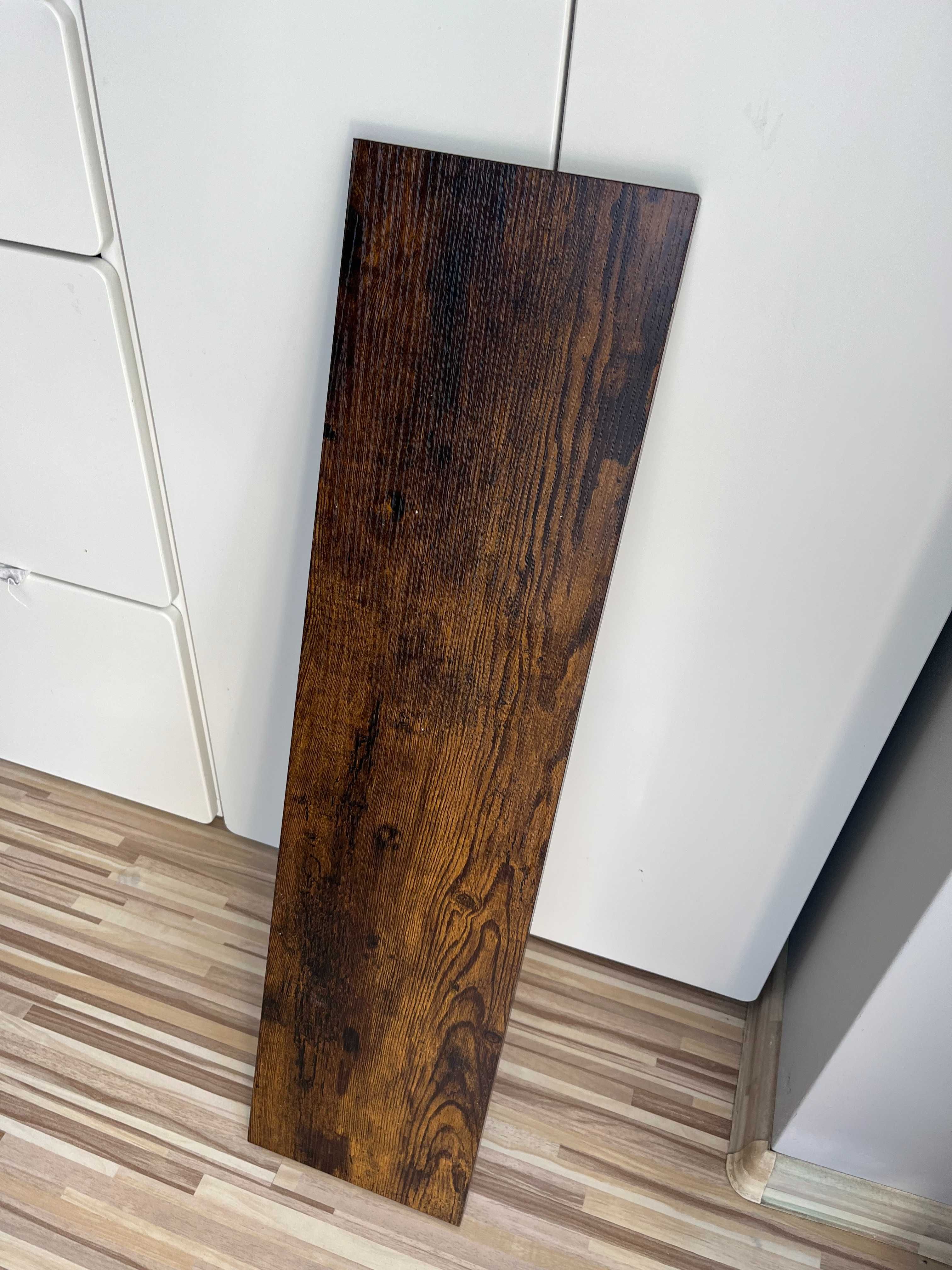 Półka ciemny brąz do biurka pod monitor Loft 20x80x16 | Begryf