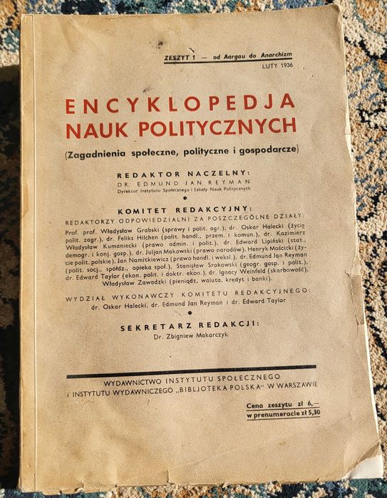 Encyklopedja nauk politycznych z 1936 r.