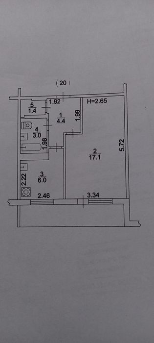 Продам свою ,однаком.38,7,жилое,3 этаж