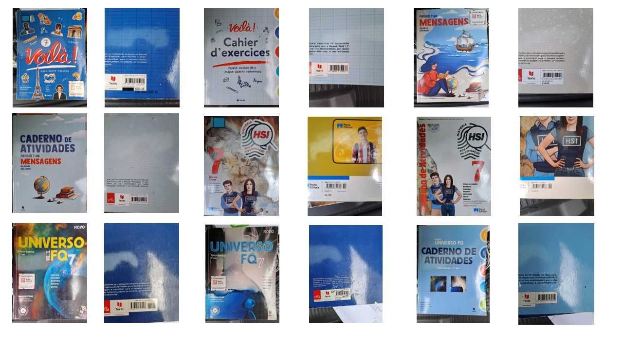 Manuais escolares (5ª, 6º, 7º, 8º ano)